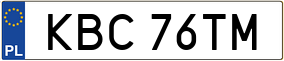 Trailer License Plate